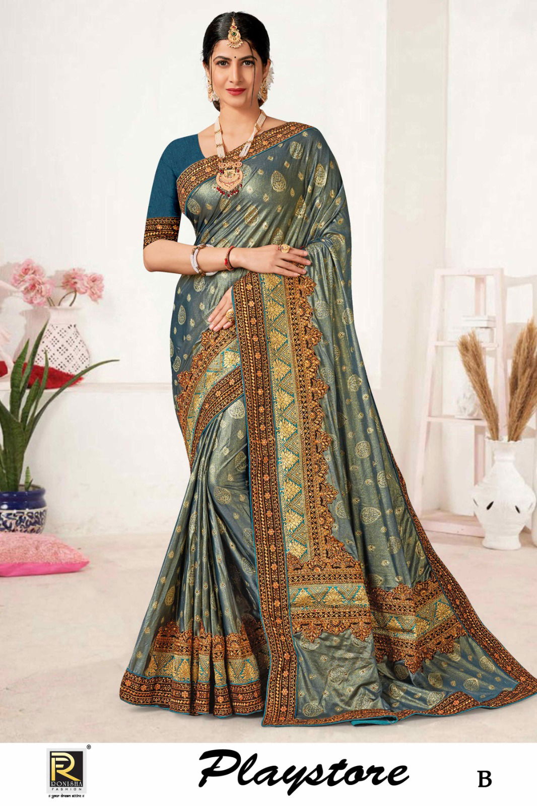 Ronisha Playstore Designer Saree Collection
